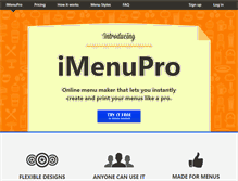 Tablet Screenshot of imenupro.com